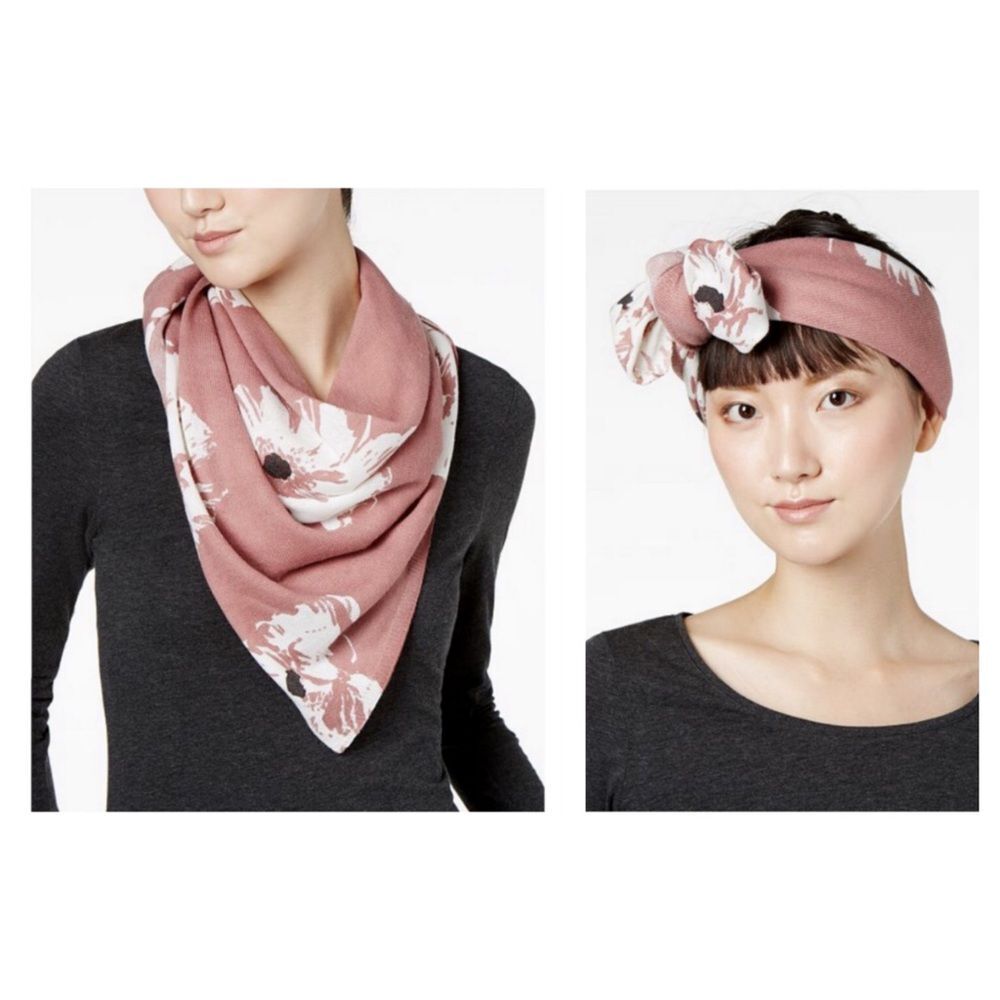 Vince Camuto Floral Triangle Scarf Bandana